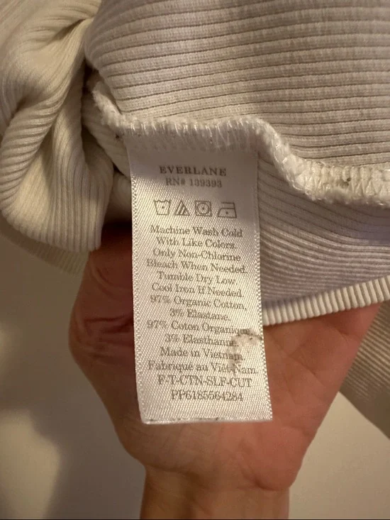 Everlane White Ribbed Racerback Tank - Picture 4 of 4